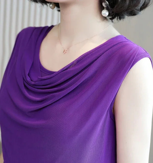 Sleeveless Mesh Maxi Dress – Elegant Summer 2025 Fashion for Women