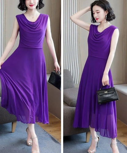 Sleeveless Mesh Maxi Dress – Elegant Summer 2025 Fashion for Women