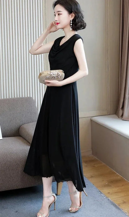 Sleeveless Mesh Maxi Dress – Elegant Summer 2025 Fashion for Women